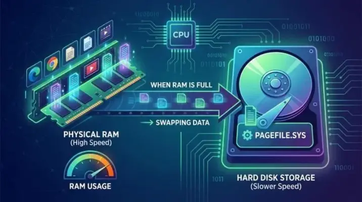 غیرفعال کردن حافظه مجازی ویندوز ۱۱؛ آیا حذف فایل Pagefile.sys کار درستی است؟