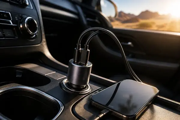 چرا USB ماشین گوشی را آهسته شارژ می‌کند؟ راهنمای انتخاب شارژر فندکی سریع
