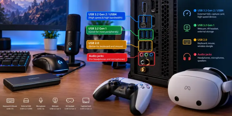 بهترین پورت USB برای هر وسیله؛ تفاوت USB 2.0 و USB 3.2