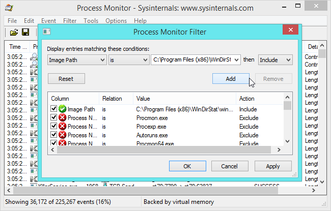 یافتن فایلهای مربوط به یک پردازش در حال اجرا با Process Monitor