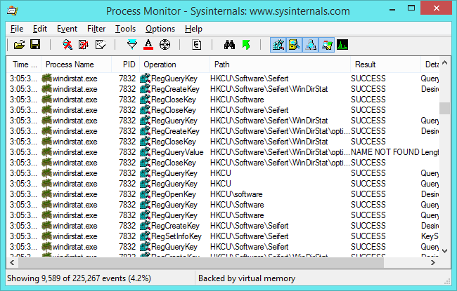 یافتن کلیدهای رجیستری مربوط به یک پردازش در حال اجرا با Process Monitor