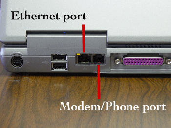 پورت Ethernet و مودم
