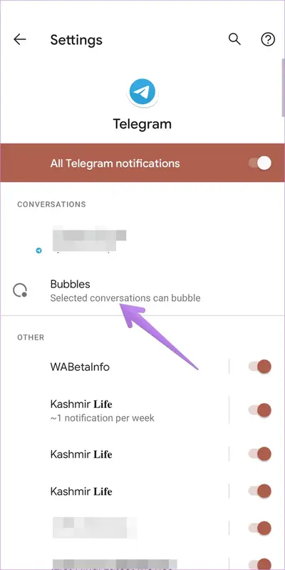 آموزش کار با حباب چت در اندروید و روش فعال کردن و حذف حباب پیامک و حباب تلگرام و غیره