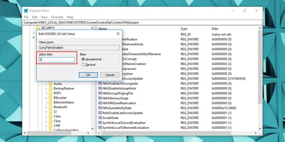 آموزش حذف محدودیت ۲۶۰ کاراکتری ویندوز برای نام فایل و فولدر