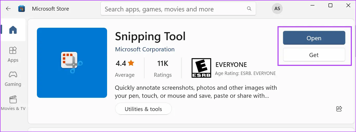دانلود برنامه snipping tool برای ویندوز 11 و آپدیت به آخرین ورژن