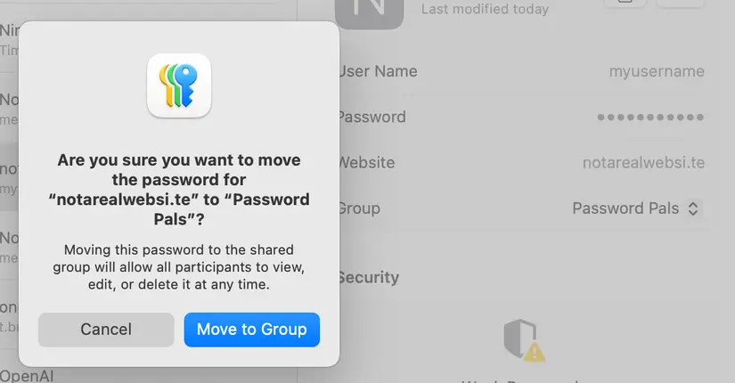 آموزش به اشتراک گذاشتن پسوردها در آیفون با برنامه Apple Passwords