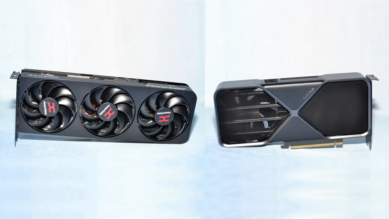مقایسه بنچمارک کارت گرافیک RX 9070 ای ام دی با RTX 5070 انویدیا