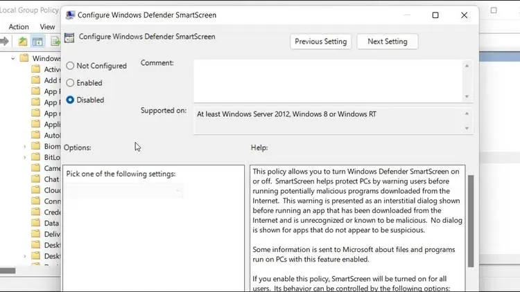 آموزش غیرفعال کردن SmartScreen در ویندوز 11
