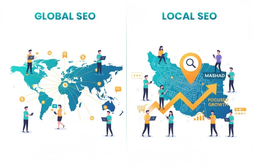 سئو محلی چیست و چرا کسب و کارهای فناوری در مشهد به آن نیاز دارند؟