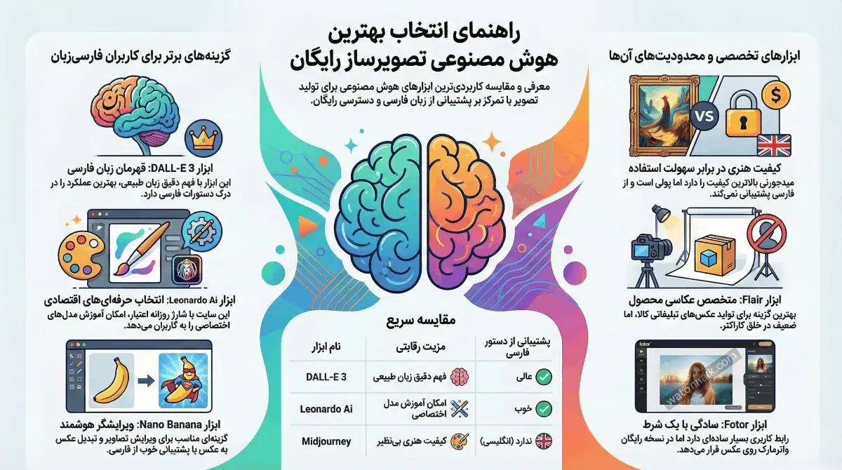 بهترین هوش مصنوعی برای ساخت عکس رایگان فارسی