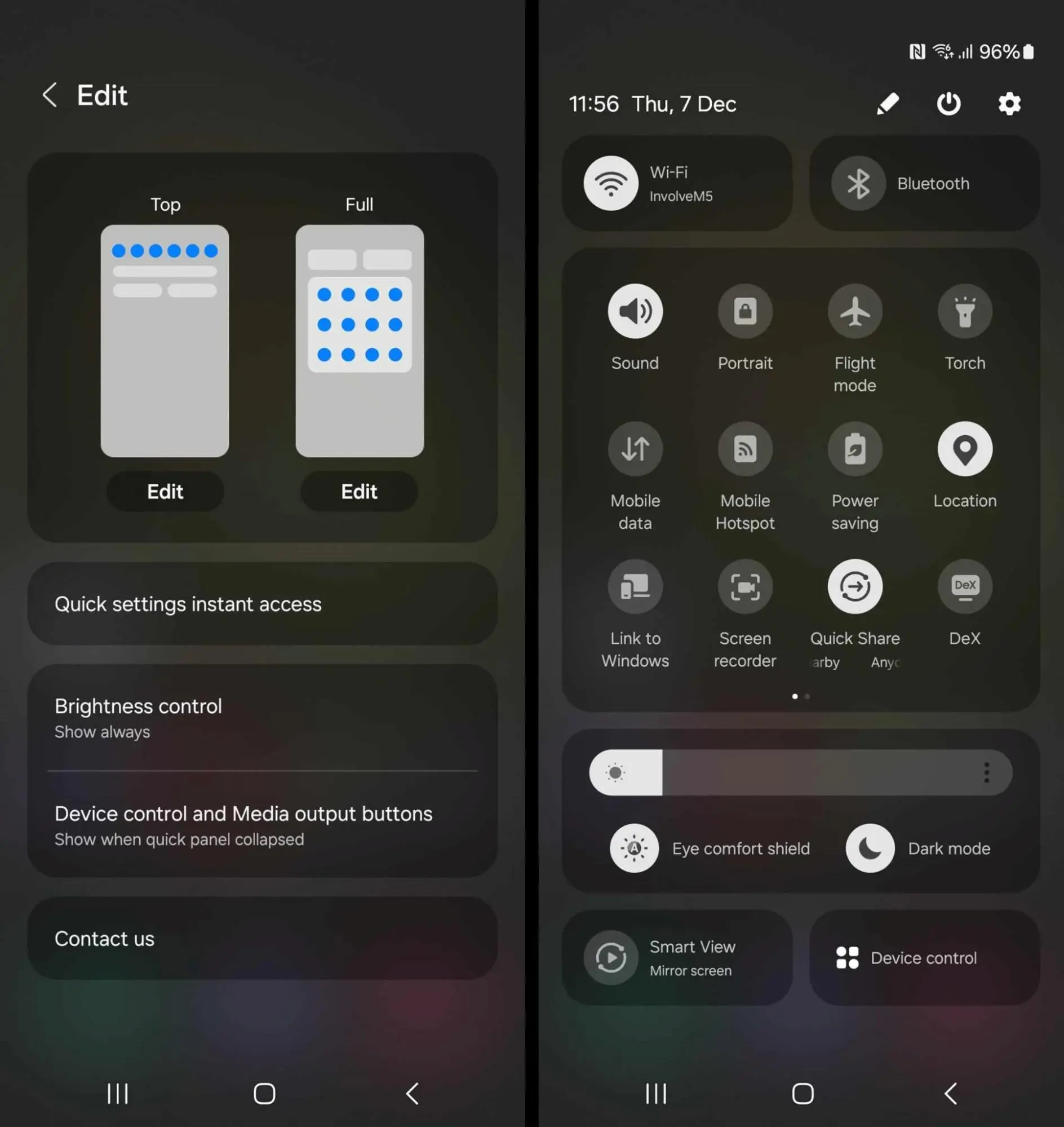 روش شخصیسازی تنظیمات سریع یا Quick Settings گوشی سامسونگ و ۷ قابلیت مخفی