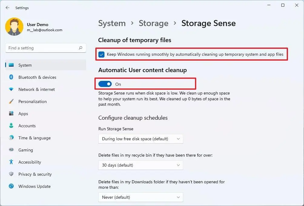 قابلیت Storage Sense در ویندوز ۱۱ چیست؟ آموزش فعال سازی و پاکسازی خودکار فضای دیسک
