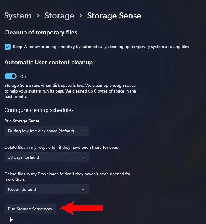 قابلیت Storage Sense در ویندوز ۱۱ چیست؟ آموزش فعال سازی و پاکسازی خودکار فضای دیسک