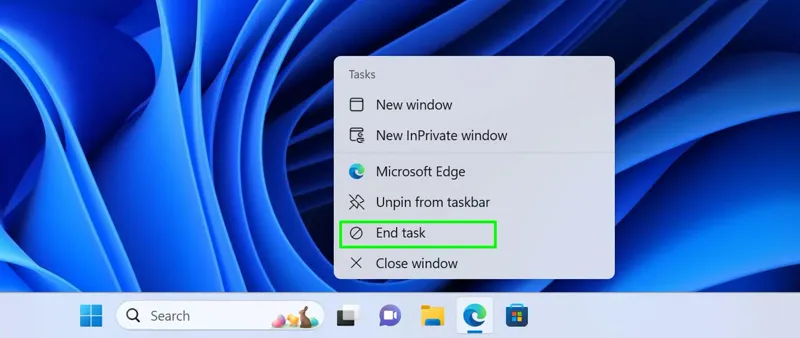 آموزش فعال کردن End Task در ویندوز ۱۱؛ بستن اجباری برنامههای هنگ کرده از نوار وظیفه
