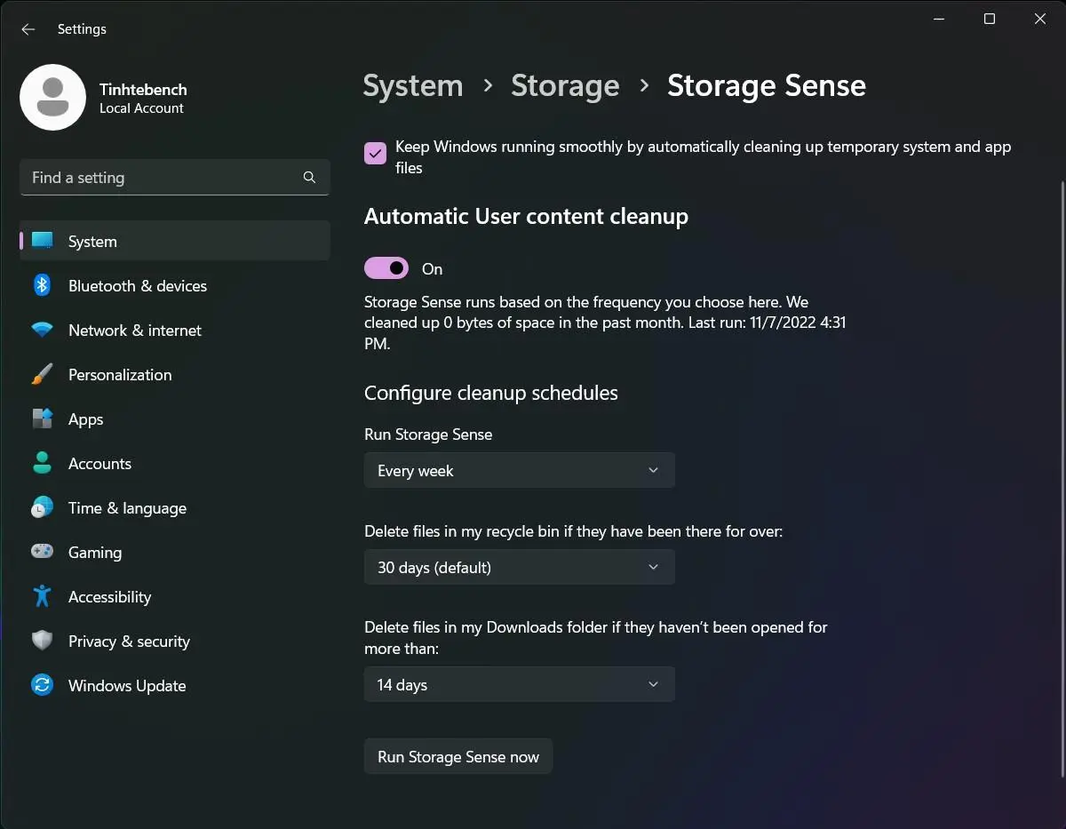 آموزش خالی کردن فضای هارد در ویندوز ۱۱ با Disk Cleanup و Storage Sense