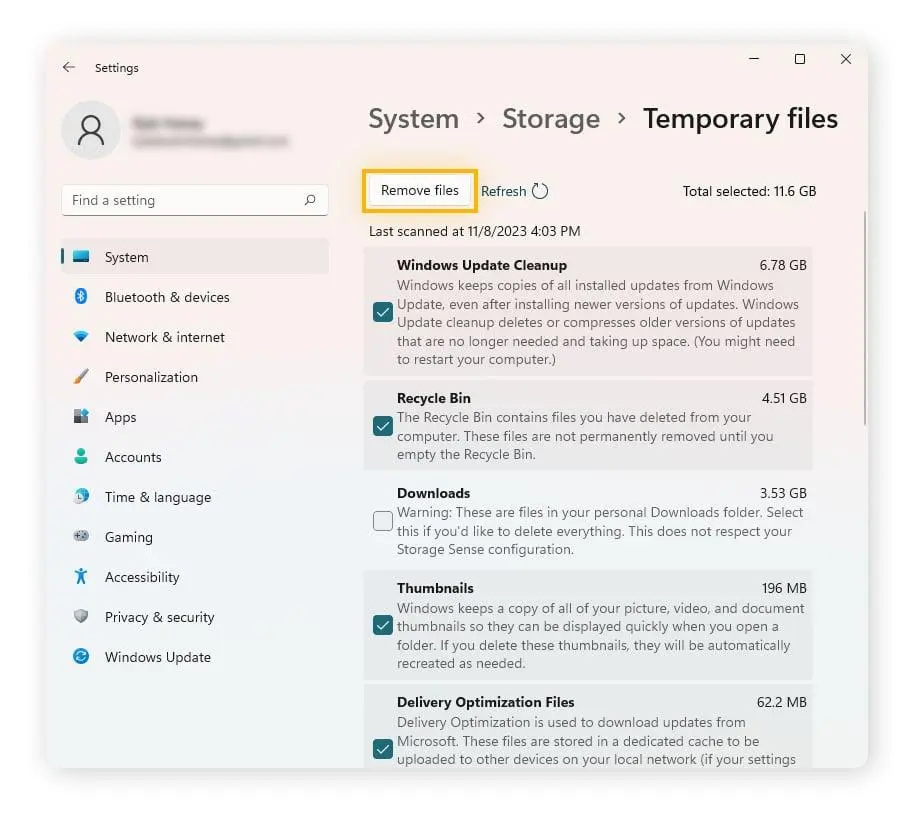 آموزش خالی کردن فضای هارد در ویندوز ۱۱ با Disk Cleanup و Storage Sense