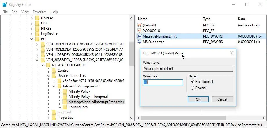 آموزش کاهش پینگ ویندوز ۱۱ با فعال کردن MSI Mode