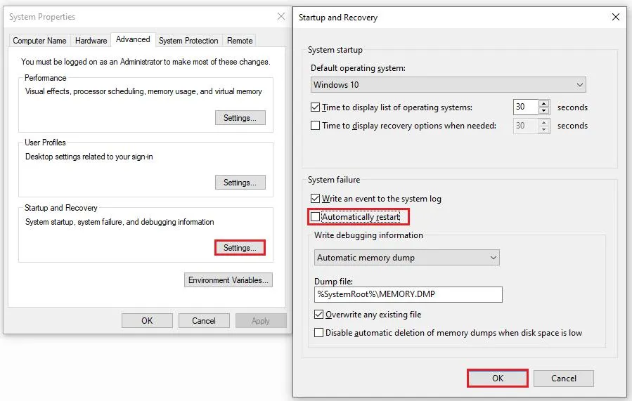 حذف فایل Dump در ویندوز ۱۱؛ پاک کردن فایل‌های DMP و System32